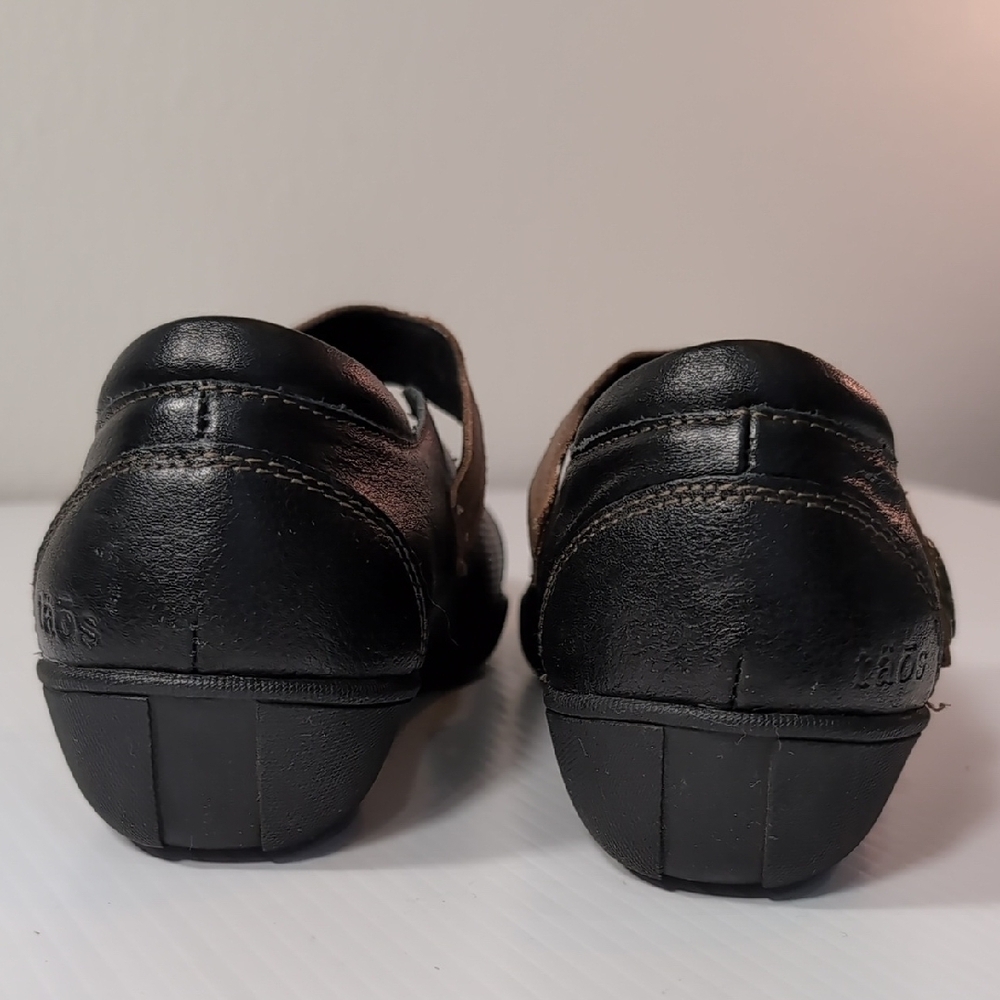 Taos Footwear Mary Jane Flats Black with Brown Strap Size 7.5 - Picture 4 of 9